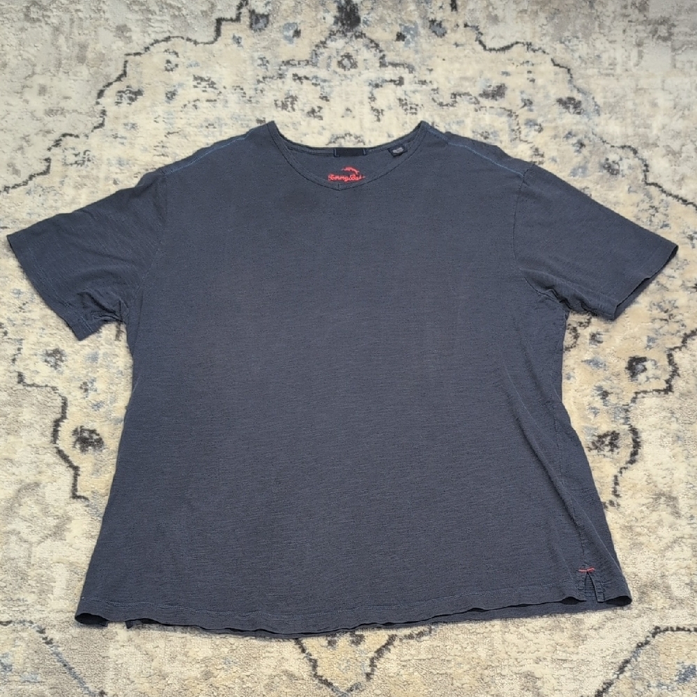 Tommy Bahama Gray Pima Cotton T-Shirt Men’s XXL 100% Peru Soft Knit Tee 🐬